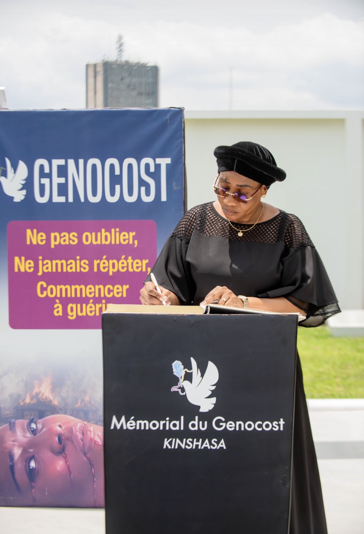 Commemoration ceremony for the victims of the Kaniola–Nindja massacres, Walungu territory, South Kivu.